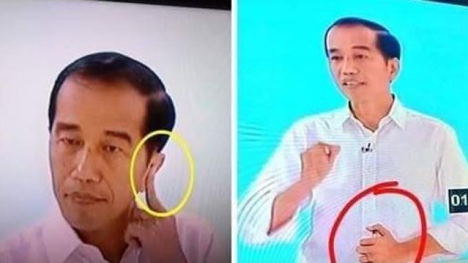 Jokowi dicurigai menggunakan alat bantu saat debat.