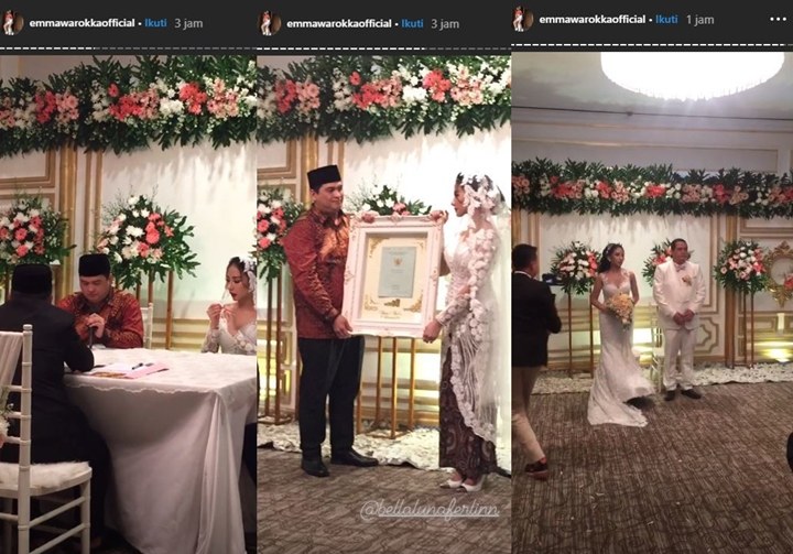 Foto pernikahan Bella Luna dengan suami ketiganya, FX Eko Hendro Prayitno alias Nana.
