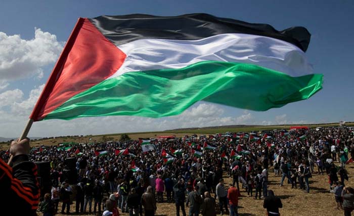Aksi warga Palestina di perbatasan Gaza yang dinamai The Great March of Return. (Foto:Wafa)  