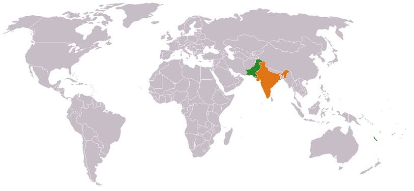 Peta India dan Pakistan. (Foto: Wikipedia)