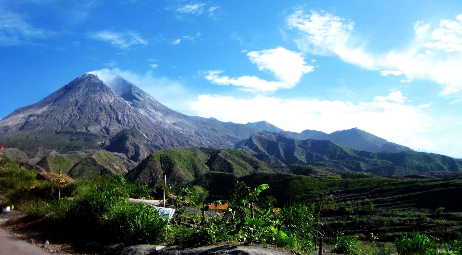 Penampakan Gunung Merapi terkini dari Desa Musuk Boyolali. (Foto:Istimewa/antara)