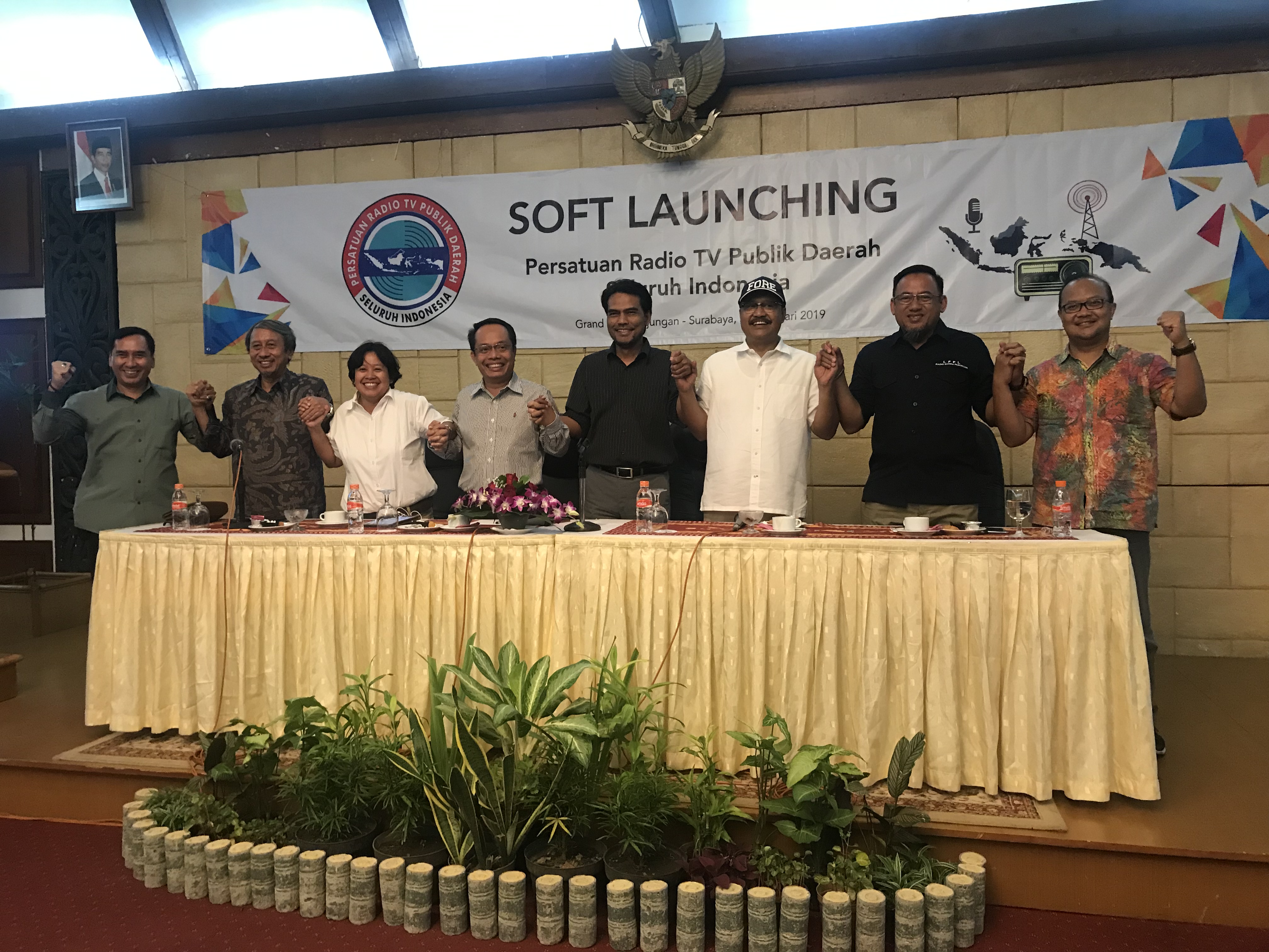 Soft Launching Persatuan Radio TV Publik Daerah. (Foto: Ngopibareng.id)