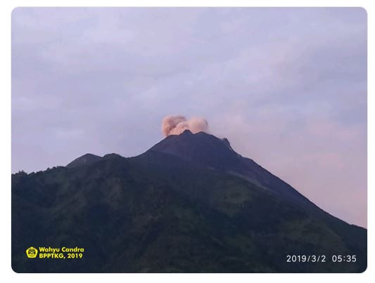 Kondisi terkini Gunung Merapi. (Foto: Twitter BPPTKG)
