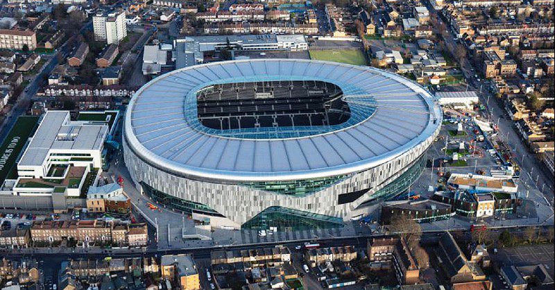 Pada April 2019 mendatang akan menjadi awal Spurs menggunakan stadion barunya. (Foto: Twitter/@SpursOfficial)