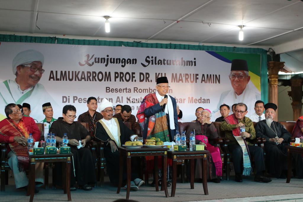 Kiai Maruf Amin saat berada di Medan, Sumatera Utara, Sabtu, 9 Maret 2019. (Foto: Istimewa) 