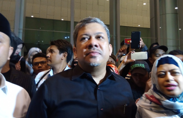 Fahri Hamzah saat batal menghadiri konser di Grand City Convention Center, Surabaya, Minggu, 10 Maret 2019. (foto: farid/ngopibareng.id) 