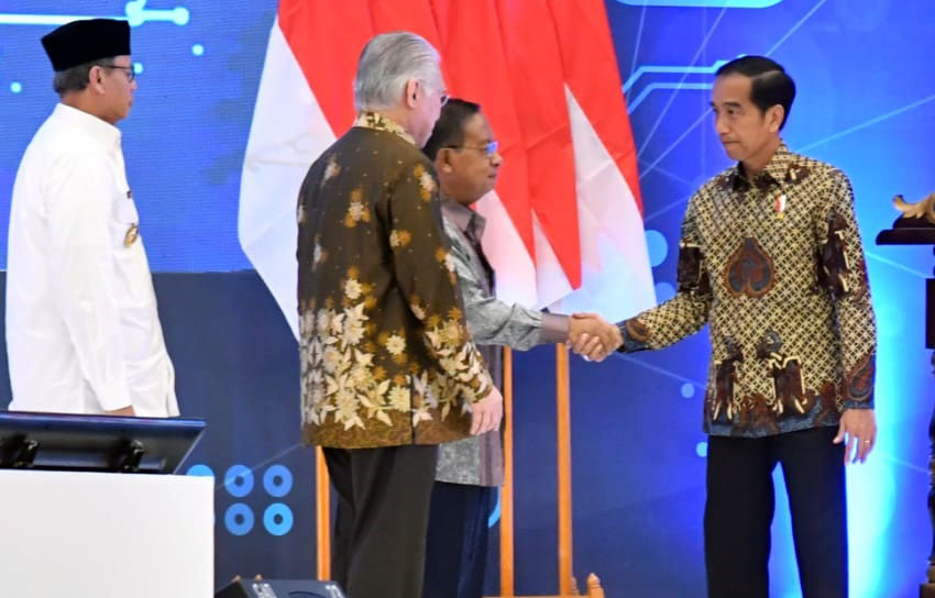 Presiden Jokowi membuka Rapat Kerja Kementerian Perdagangan di Inconesia Convention Exhibition (ICE) Bumi Serpong Damai, Banten, Selasa, 12 Maret 2019. (Foto: Biro Pers Setpres)