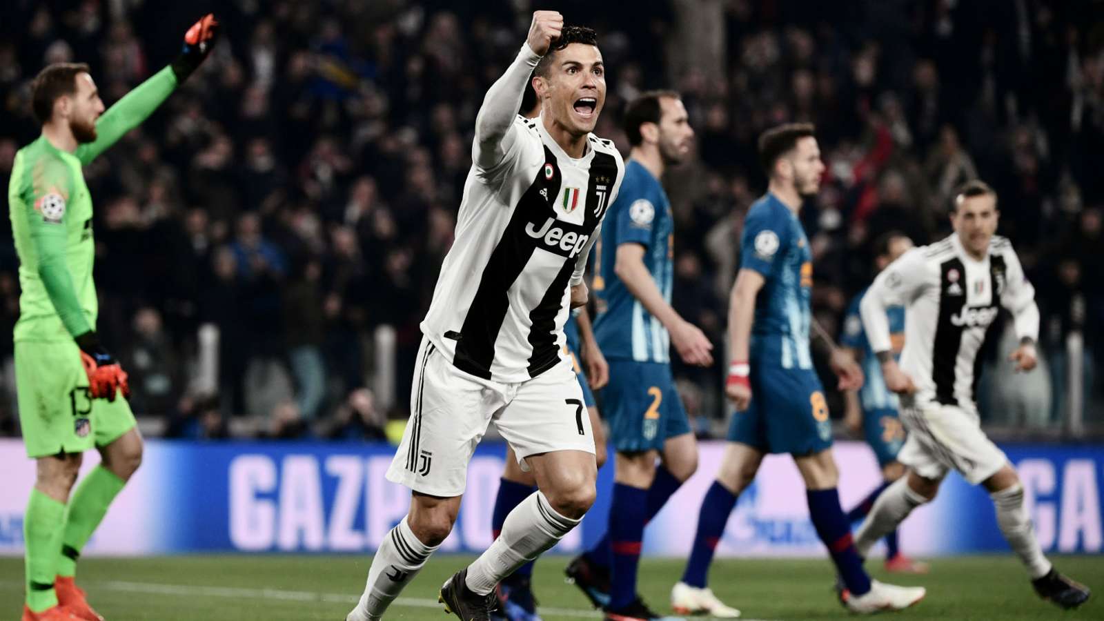 Cristiano Ronaldo, usai mencetak gol ke gawang Atletico Madrid dalam laga leg kedua enam belas besar Liga Champions, Rabu, 13 Maret 2019. (Foto: Getty image)