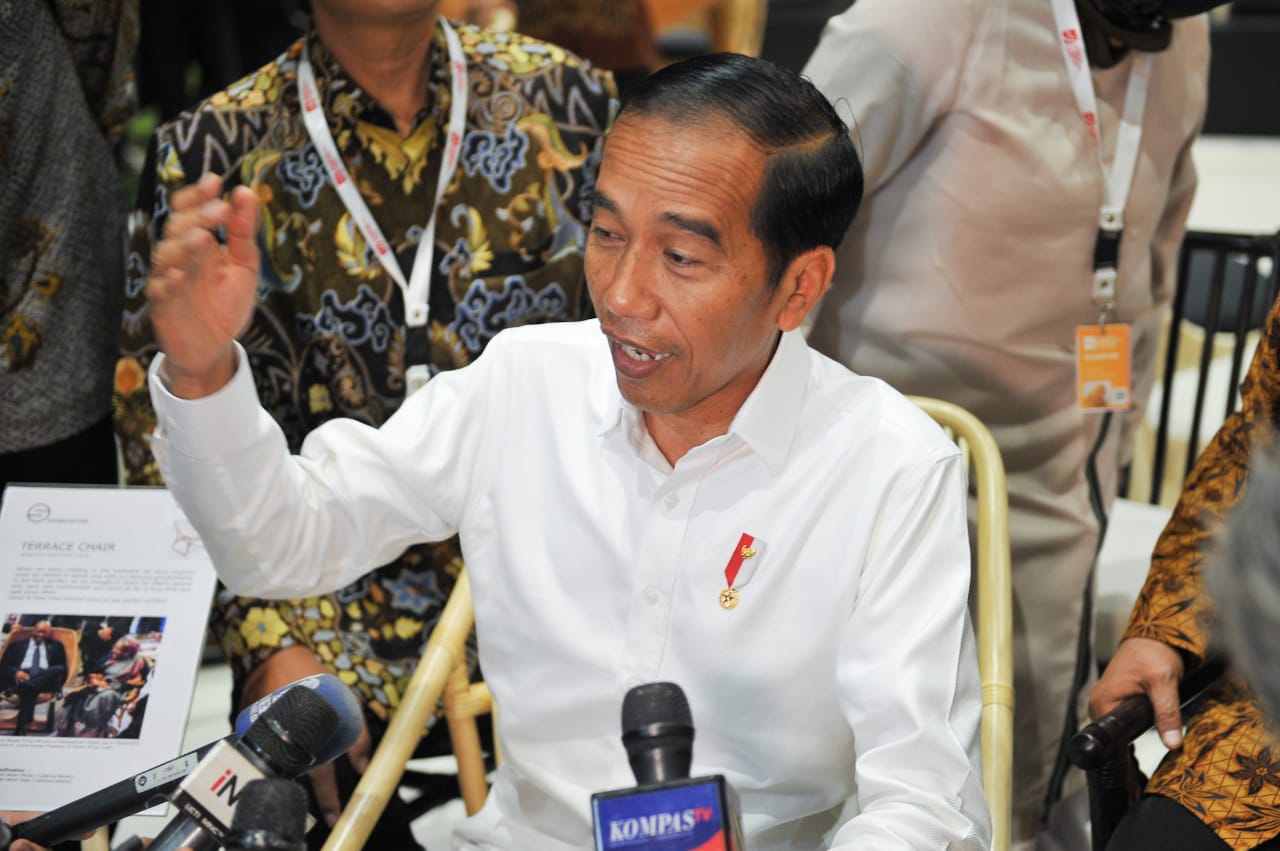 Presiden Jokowi memberikan keterangan pers di JI-Expo, Kemayoran, Jakarta, Rabu, 13 Maret 2019. (Foto: Biro Pers Setpres)