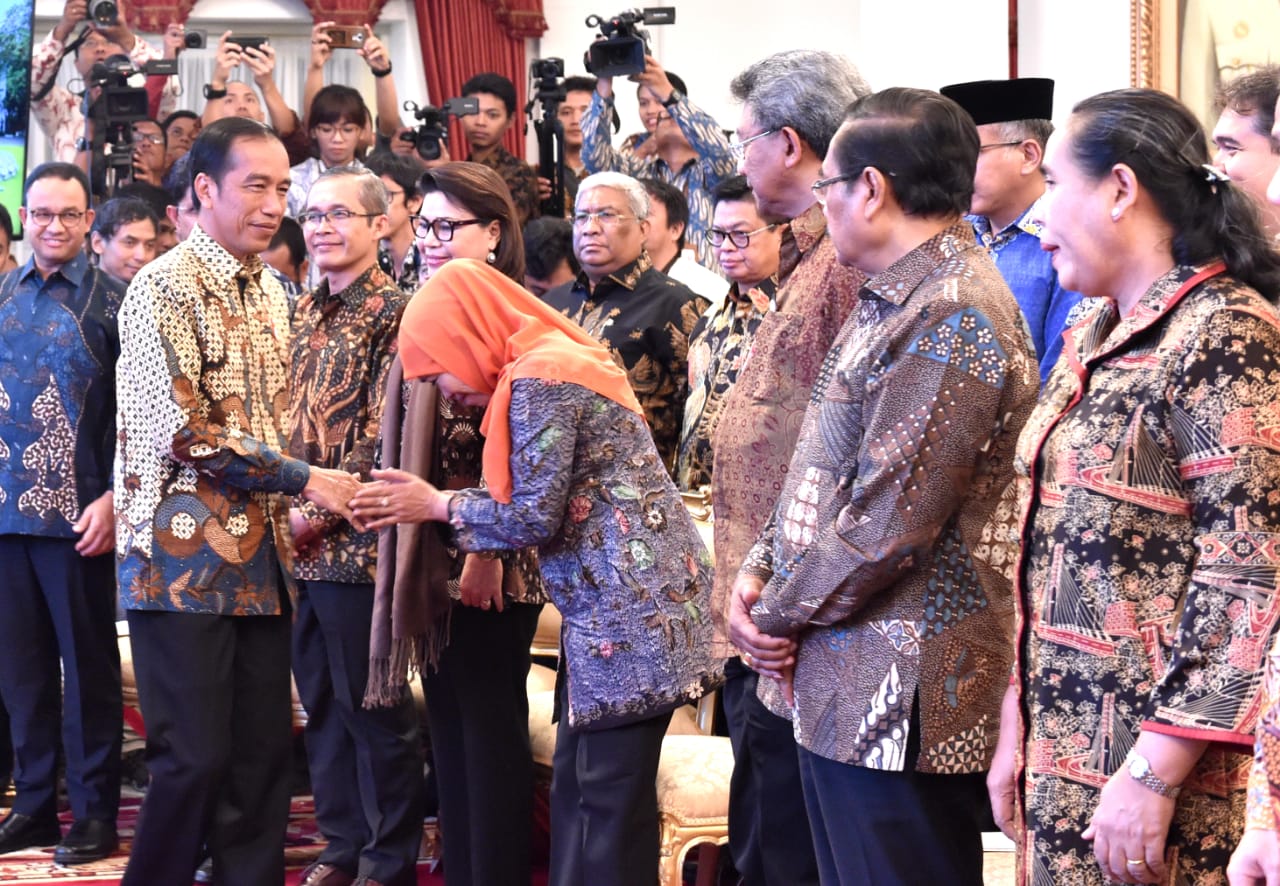 Presiden Jokowi pada acara penyerahan dokumen aksi pencegahan korupsi di Istana Negara. (Foto: Biro Pers Setpres)