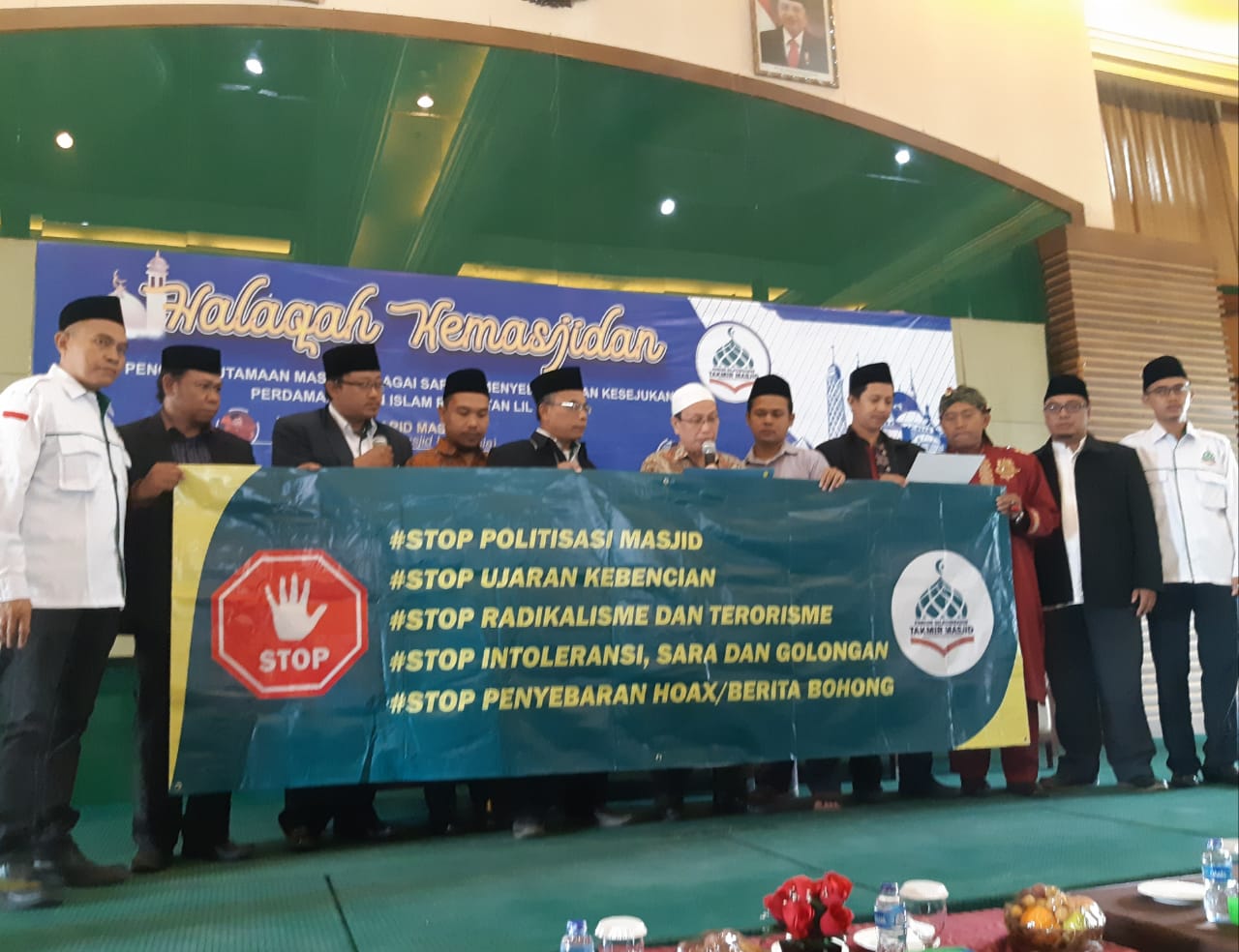 Forum Silaturrahim Takmir Masjid (FSTM) DKI Jakarta mendeklarasikan penolakan terhadap politisasi masjid. (Foto: nu for ngopibareng.id)
