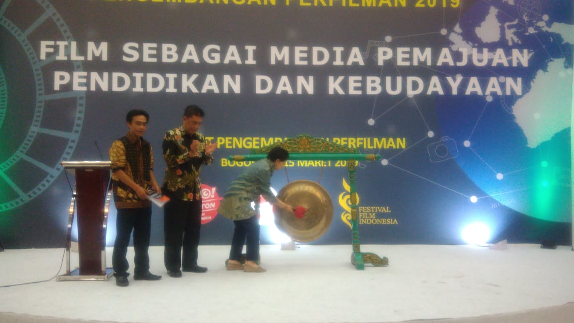 Niniik L Karim meresmikan Rakornas Perfilman Kemendikbud di Bogor Kamis 15 Maret 2019 (Foto: Asmanu/ngopibareng.id)