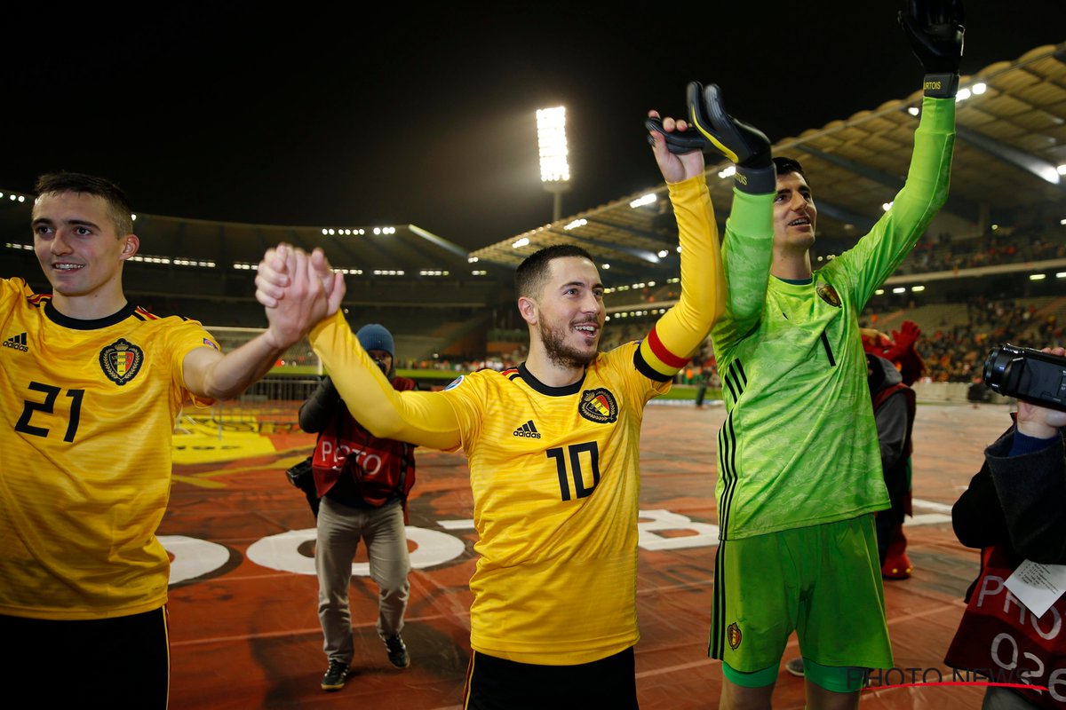Belgia hajar Rusia 3-1 di laga perdana kualifikasi Piala Eropa 2020. (Foto: Twitter/@Belgianfootball) 