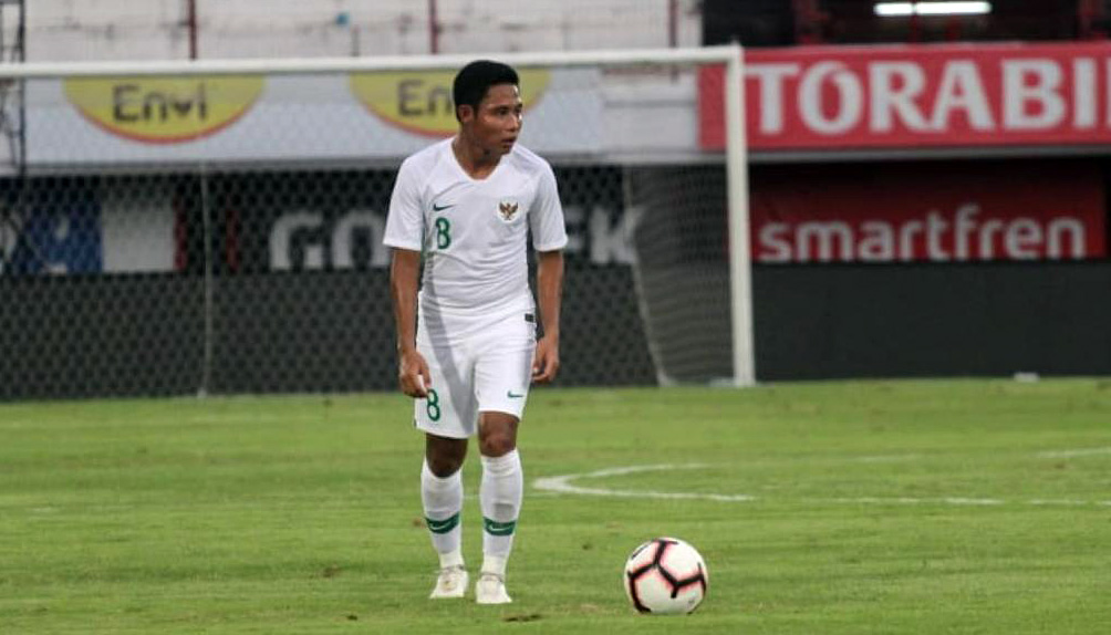 Evan Dimas yakin Timnas Indonesia bisa atasi Myanmar dalam laga persahabatan resmi, Senin 25 Maret 2019 mendatang. (Foto: Twitter/@PSSI)