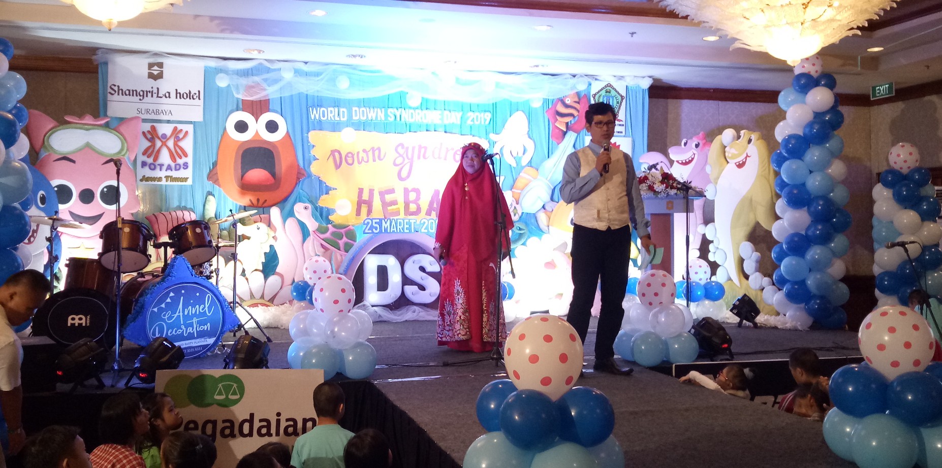 Pembukaan peringatan down syndrome dunia dengan tema 'Down Syndrome hebat' di Hotel Shangri-la Surabaya, Senin 25 Maret 2019. (Foto: Pita/ngopibareng.id)