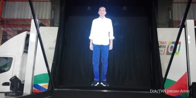 Tim Kampanye Nasional (TKN) Jokowi-Ma'ruf Amin meluncurkan kampanye berbasis hologram untuk mengantisipasi jadwal kampanye yang padat.