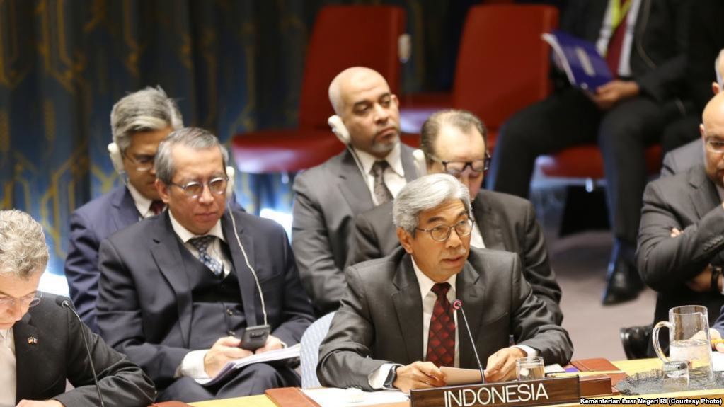 Wakil Menteri Luar Negeri RI, AM Fachir Sidang DK PBB di New York, Selasa, 26 Maret 2019. (Foto: Kementerian Luar Negeri RI)