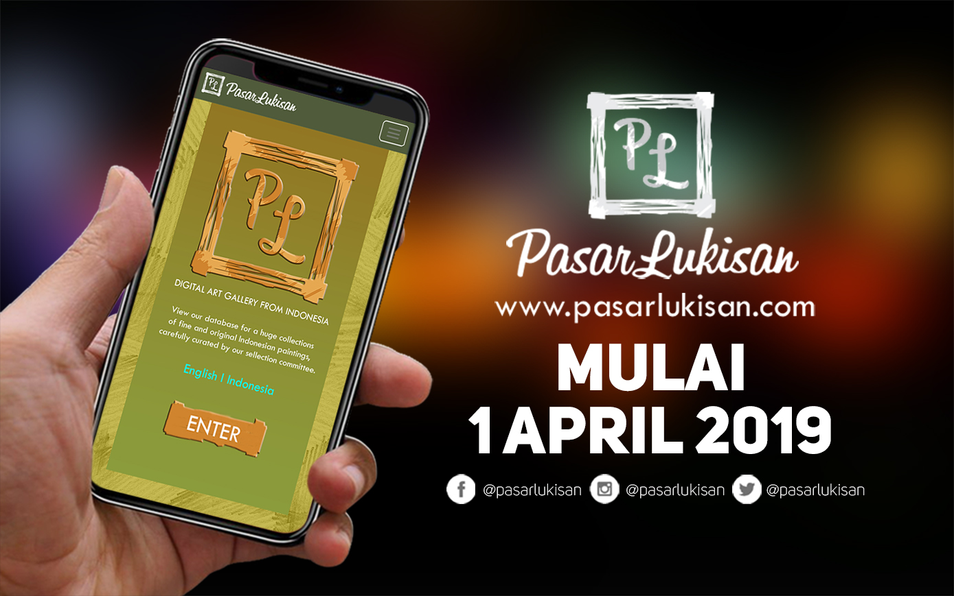 Besok, Senin 1 April 2019 PasarLukisan.com akan di-launching.