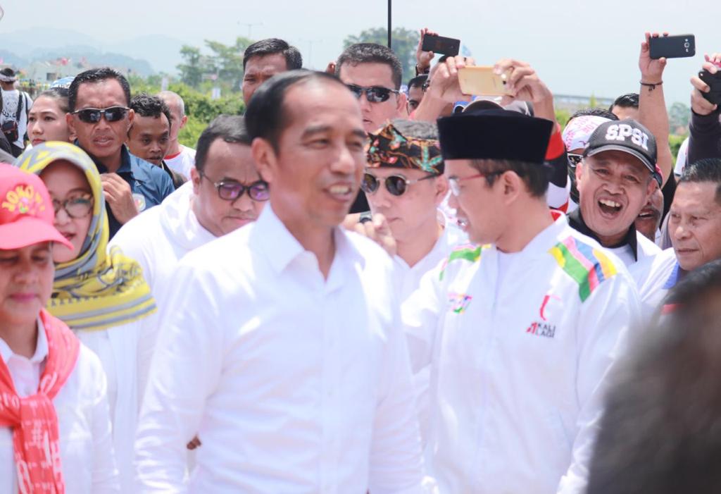 Capres nomor urut 01, Jokowi menghadiri kampanye terbuka di Bandung, Selasa, 9 April 2019. (Foto: Itimewa)