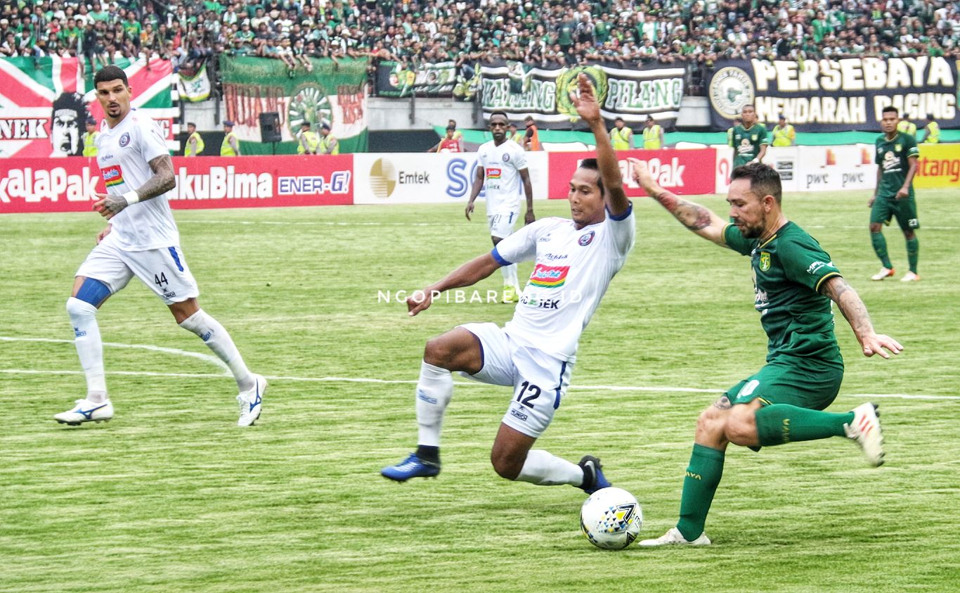 Persebaya vs Arema FC di final Piala Presiden 2019. (foto: Haris/ngopibareng.id)