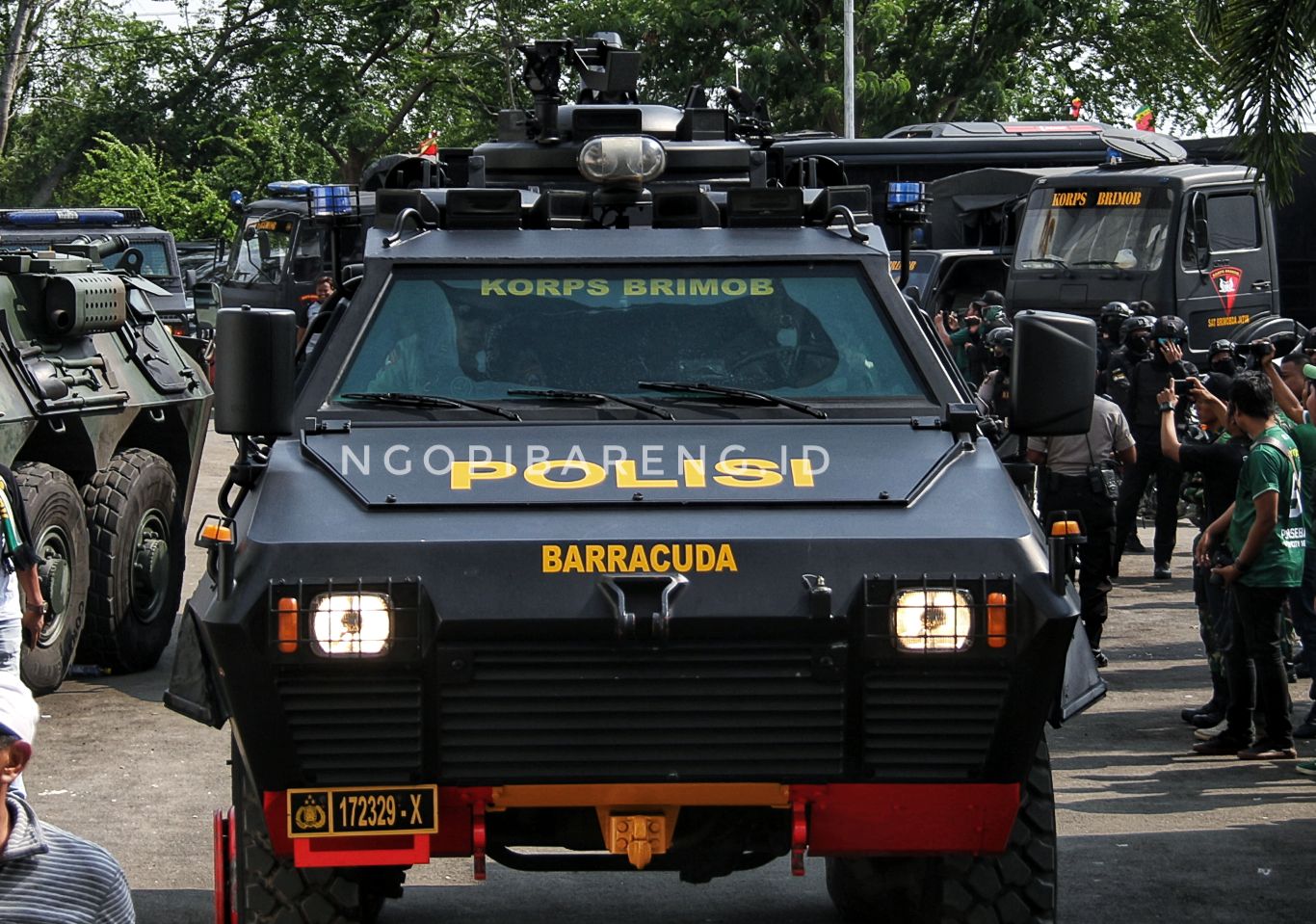 Mobil Baracuda milik Polda Jatim. (Foto: Haris/ngopibareng.id)