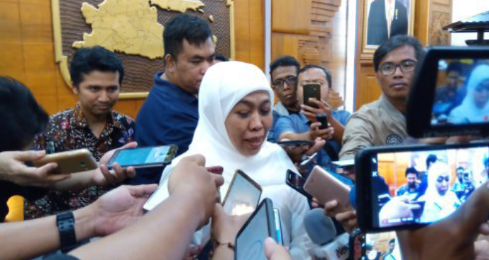 Khofifah Indar Parawansa saat ditemui di Gedung Negara Grahadi, Kamis 11 April 2019. (Foto: Farid/ngopibareng.id) 