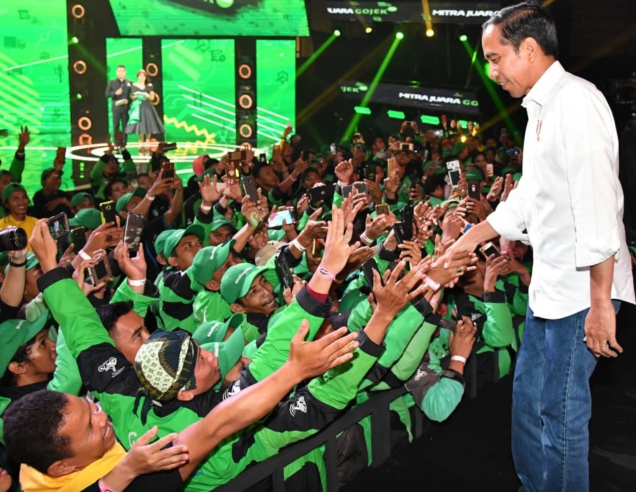Apresiasi Jokowi disampaikan dalam acara Mitra Juara Gojek 2019