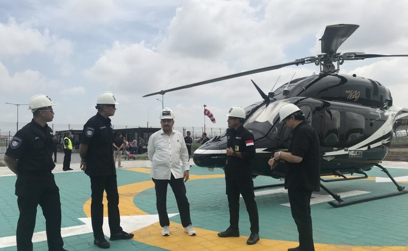 Peresmian Tahap 1 Heliport Cengkareng yang akan beroperasi Oktober 2019. (Foto: Antara/Juwita)