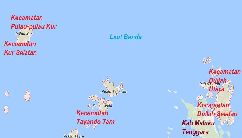Kepulauan Kaimear, Kota Tual. (Foto: istimewa)