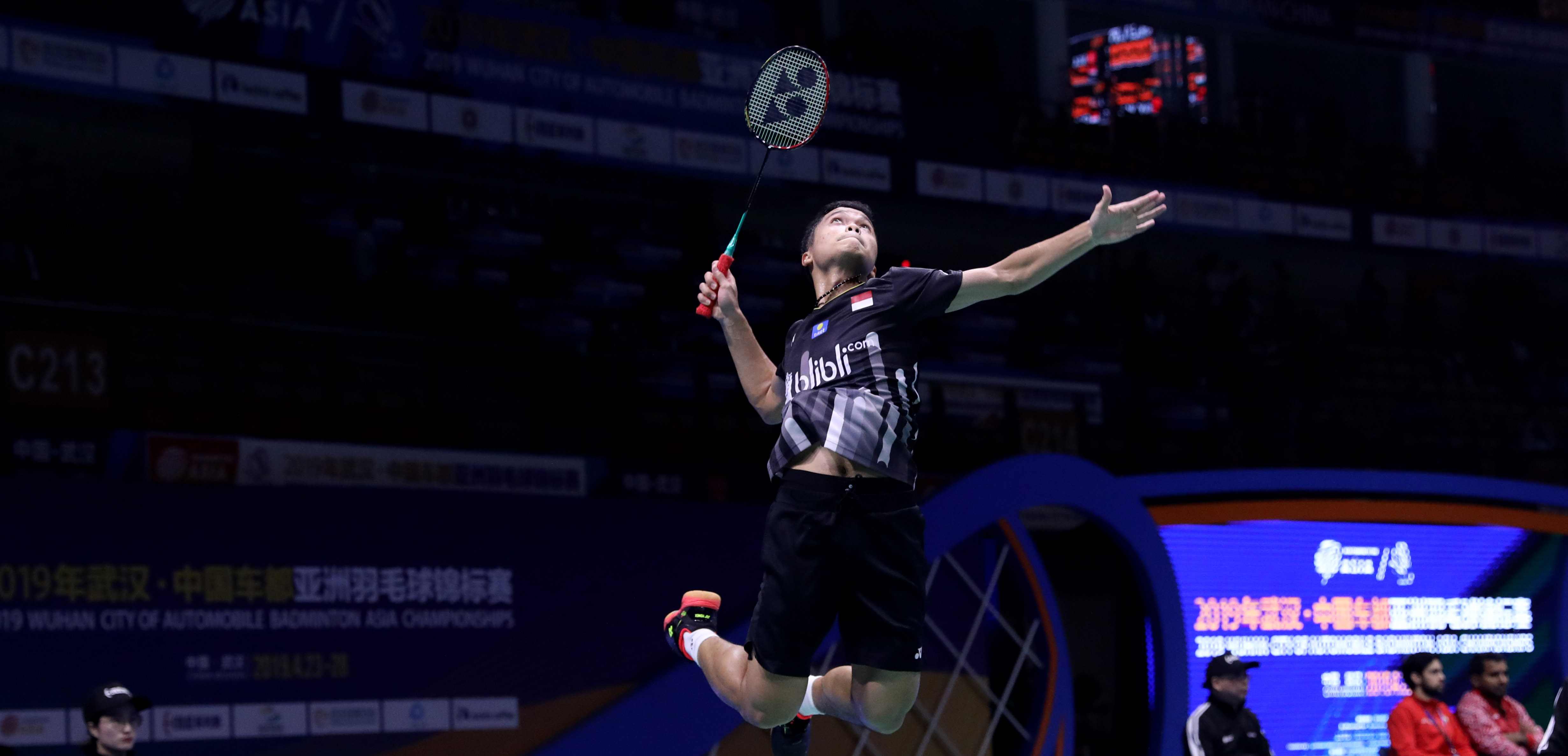 Anthony Ginting saat bertanding di Kejuaraan Asia 2019. (Foto: PBSI)