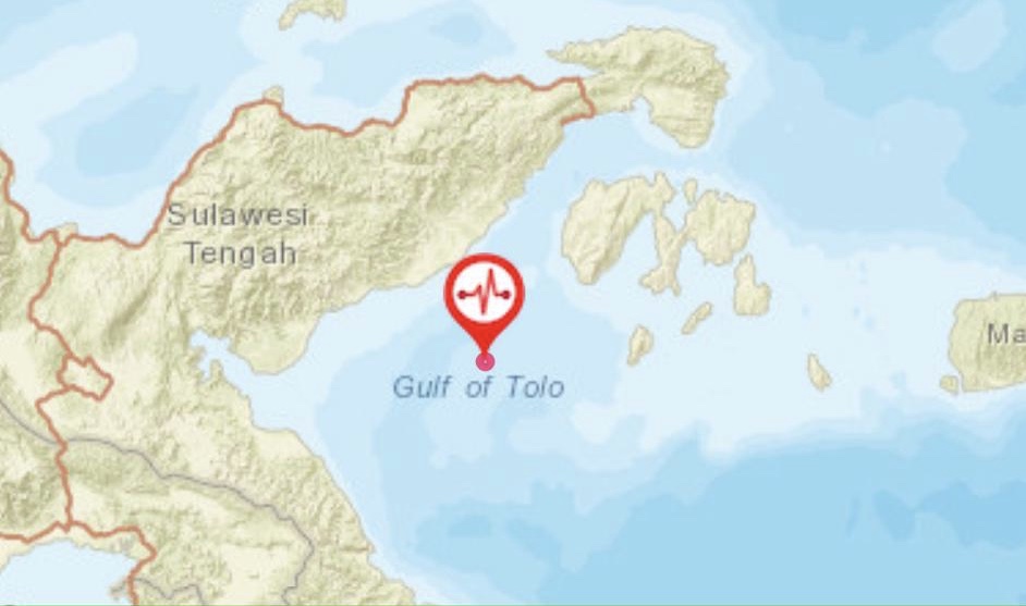 Lokasi gempa Sulawesi Tengah. (Foto: BMKG)