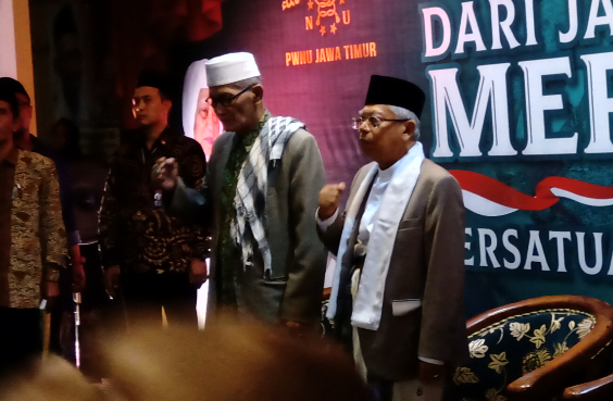 Pertemuan para tokoh NU Jatim dengan Ma'ruf Amin di PWNU Jatim Surabaya, Minggu 28 April 2019. (Foto: Farid/ngopibareng.id)