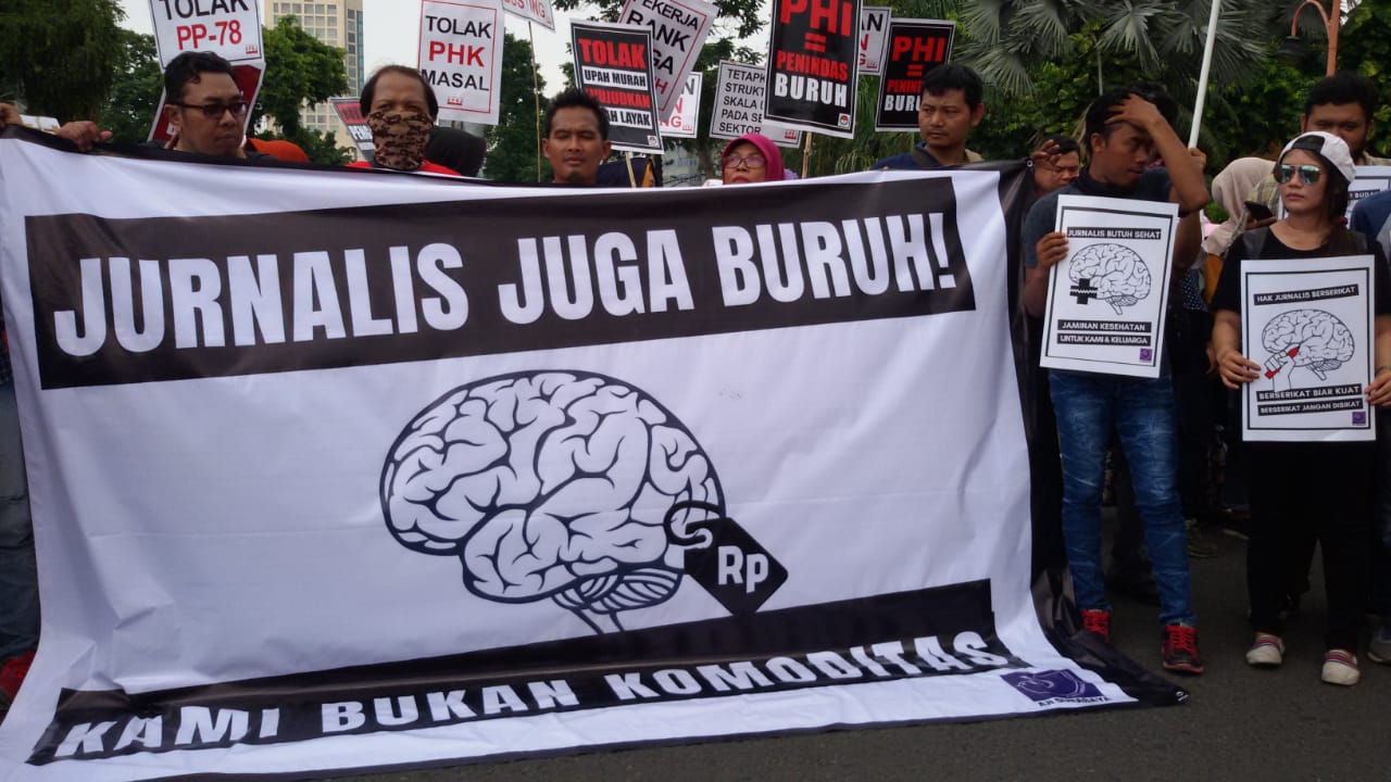 hari buruh di Bandung, Rabu 1 Mei 2019. (Foto: Alief/ngopibareng.id)
