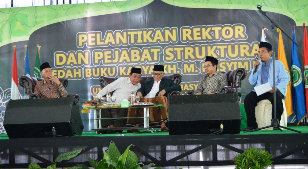 KH Miftachul Akhyar dalam kegiatan di Universitas Hasyim Lathief, Sepanjang Sidoarjo. (Foto: nu for ngopibareng.id)