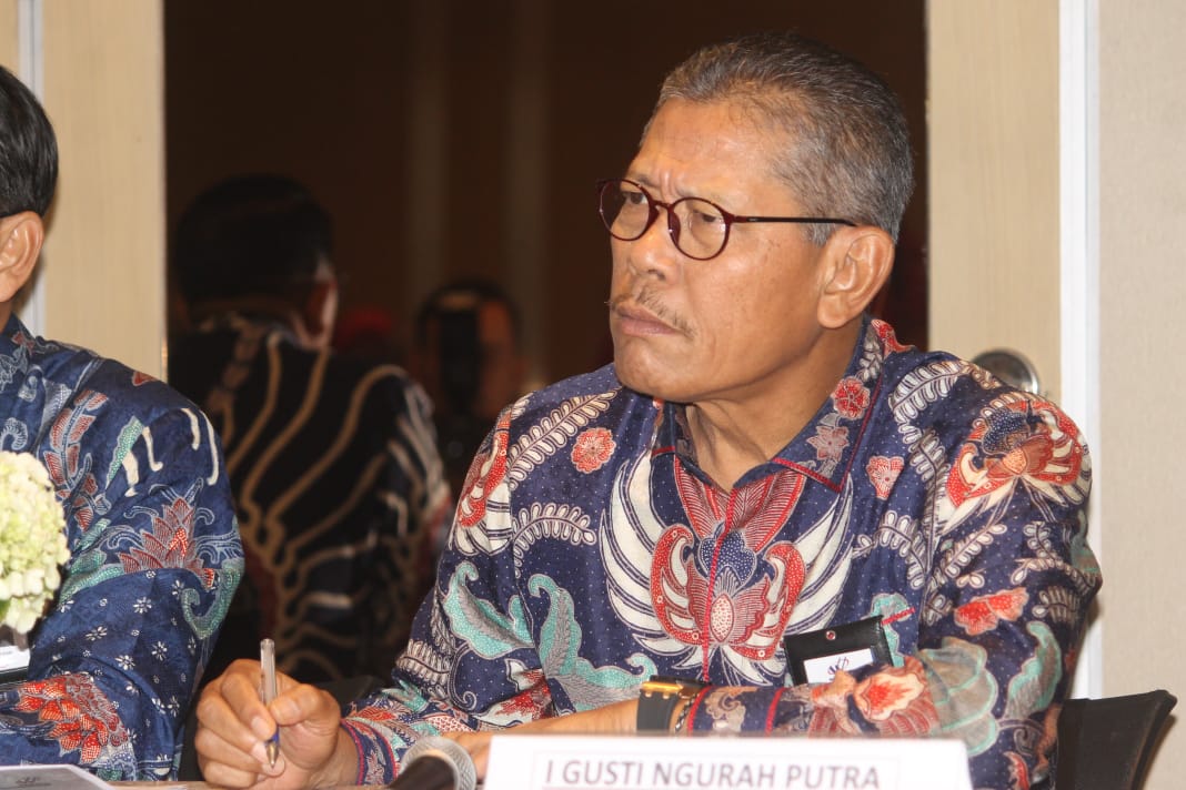 Dirut PT Waskita Karya Tbk Gusti Ngurah Putra dalam jumpa pers setelah RUPS di Jakarta Kamis, 9 Mei 2019. (Foto: Asmanu/ngopibareng.id)