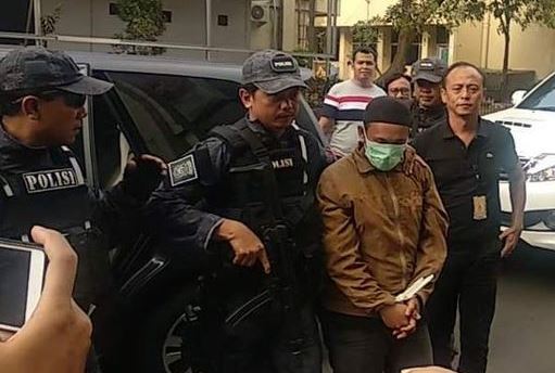Hermawan Susanto saat dibawa ke Polda Metro Jaya. (Foto: istimewa)