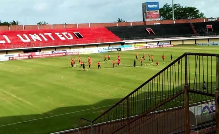 Stadion Kapten I Wayan Dipta Bali , tempat berlangsungnya laga perdana Liga 1 musim kompotisi 2019, antara Bali United yang menjamu Persebaya, Kamis besok. (Foto:Antara)