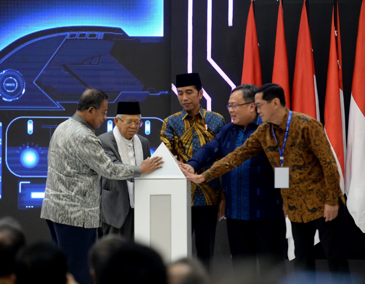 Presiden Joko Widodo pada peluncuran masterplan ekonomi syariah. ( foto: Biro Pers Setpres)