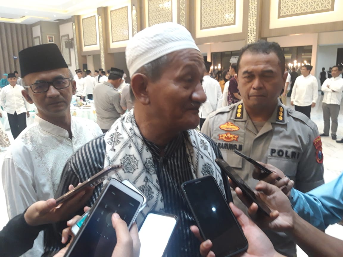 Gus Ali usai hadiri buka bersama di Mapolda Jatim, Jumat, 17 Mei 2019. (Foto: Farid/ngopibareng.id)