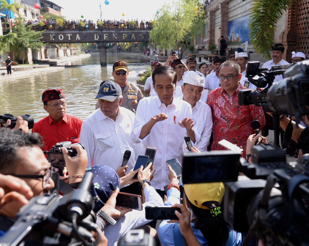 Presiden Terpesona keindahan Tukad, Badung, Bali, Presiden Joko Widodo teringat sungai Cheonggyecheon di Seoul. (Foto: Biro Pers. Setpres)