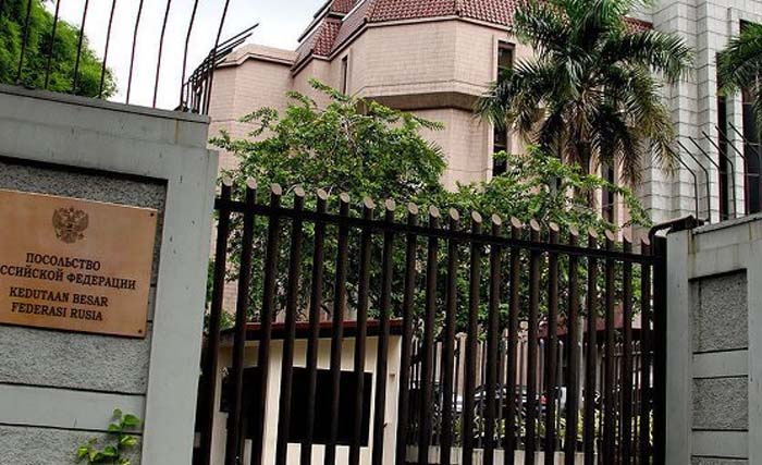 Kantor Kedutaan Besar Rusia di Jakarta. (Foto:Dok.Antara)
