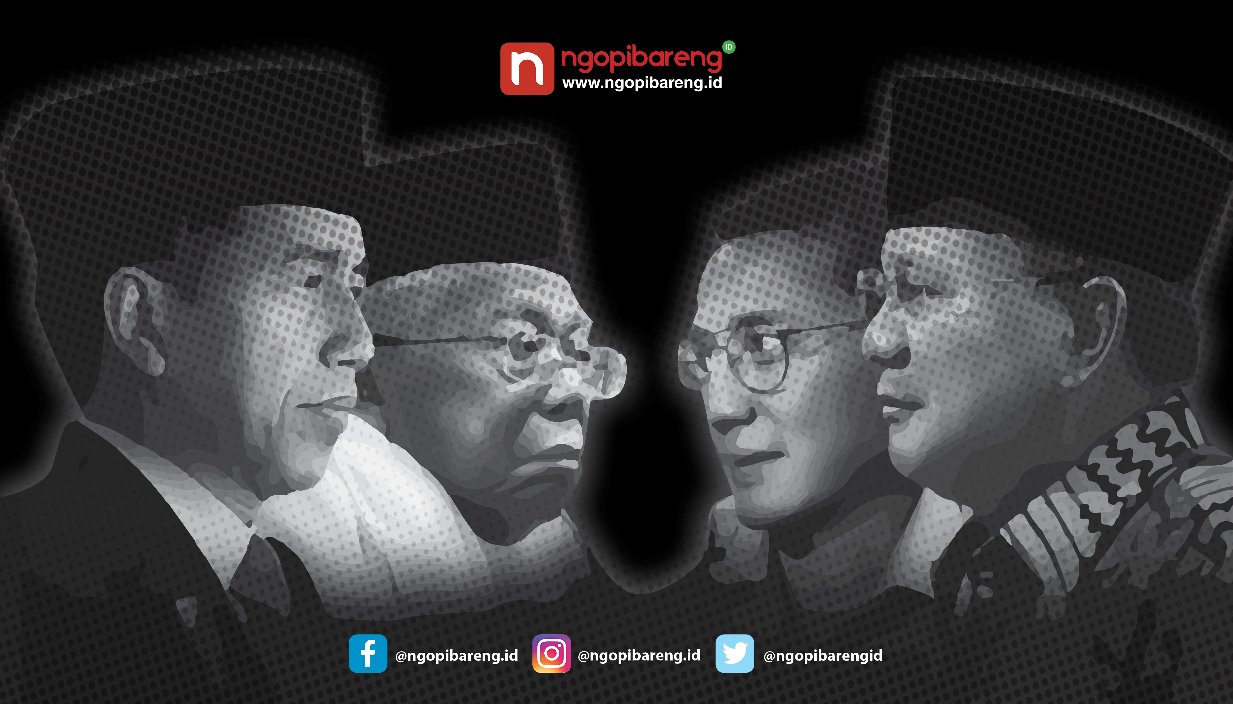 Pasangan Jokowi-Ma'ruf Amin dan Prabowo Subianto-Sandiaga Uno. (Ilustrasi: Vidhi/ngopibareng)