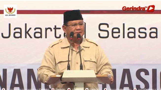 Prabowo Subianto. (Foto: Gerindra TV)