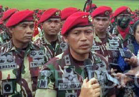 Danjen Kopasus, Mayjen TNI I Nyoman Cantiasa.