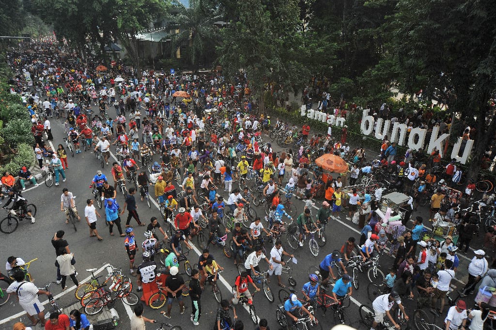 Suasana CFD di Taman Bungkul. (Foto: dok. Pemkot Surabaya)