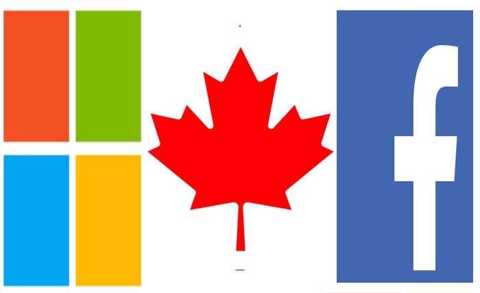Ilustrasi kerjasama Microsoft dan Facebook dengan Kanada. (Dok.Ngobar)