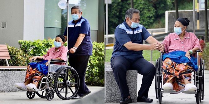 Susilo Bambang Yudhoyono (SBY) setia mendampingi sang istri, Ani Yudhoyono, selama perawatan kanker darah di National University Hospital (NUH) Singapura. (Foto: Instagram)