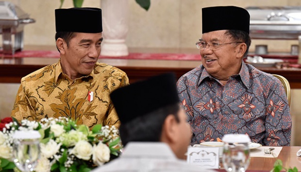 Presiden Joko Widodo dan wakil presiden Jusuf Kalla