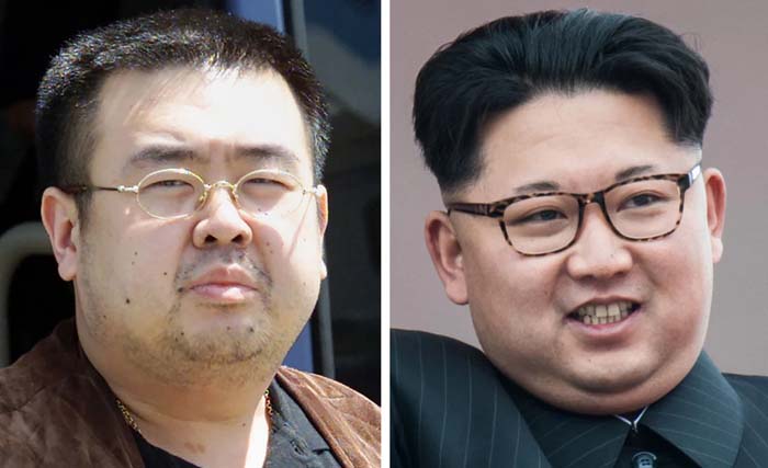 Pemimpin Korea Utara Kim Jong Un (kanan) dan Kim Jong Nam yang dibunuh tahun 2017. (Foto:NewYorkPost)