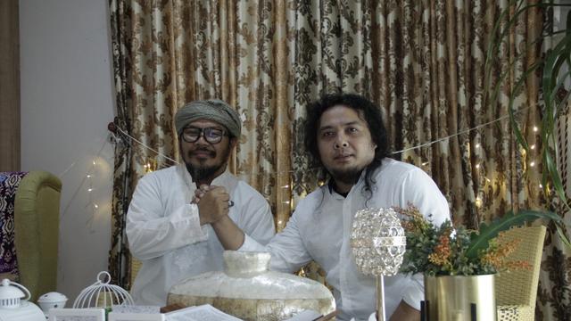 Krisyanto, vokalis band rock Jamrud (kiri), dan Hendra Pranova akan mencalonkan diri dalam bursa Pilkada Pandeglang 2020.